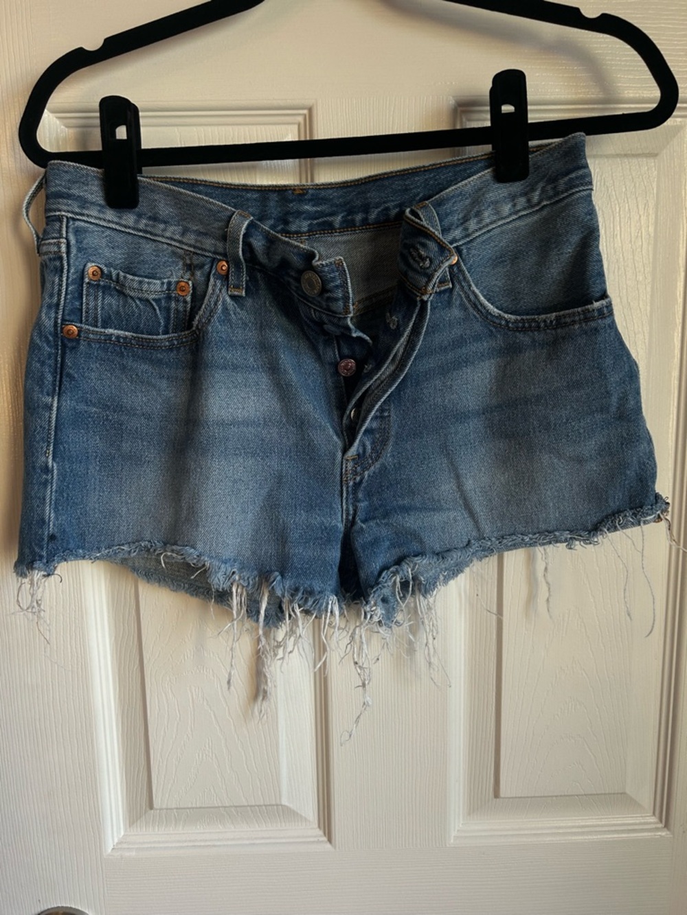 Levi's Blue Denim Cutoff Jean Shorts